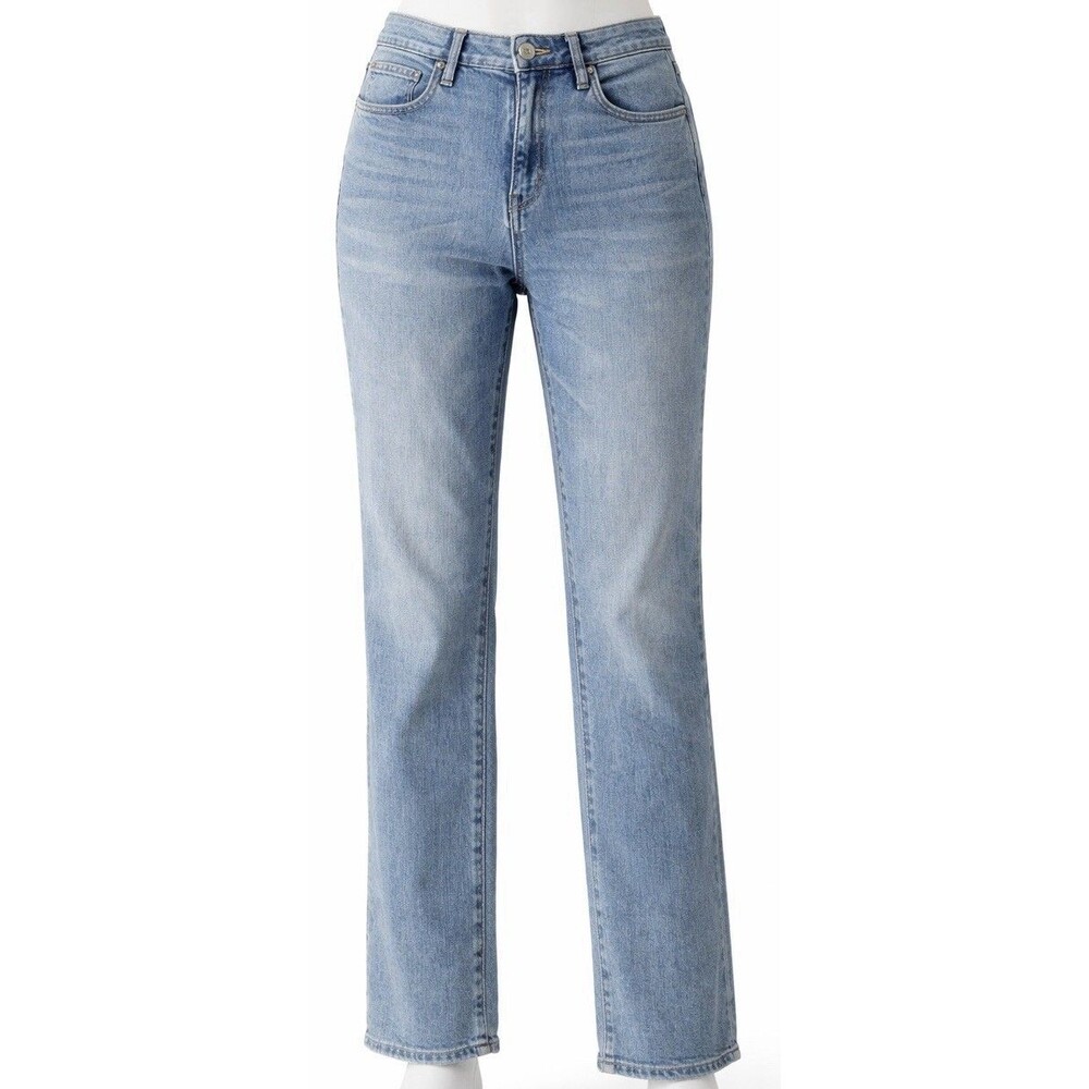 SLVRLAKE Straight Leg Jeans Womens 28 Light Wash Premium Denim USA Made